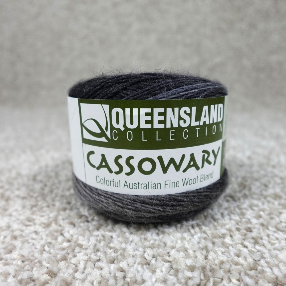 Queensland Collection Cassowary Yarn Graphite Australian Wool Blend 100g Cake - Picture 1 of 4